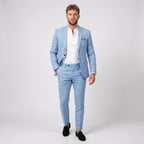 Beau | Men's Slim Fit Linen Suit, Two-Piece Suit | Animated Apparel