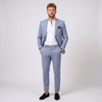 Beau | Men's Slim Fit Linen Suit, Two-Piece Suit | Animated Apparel