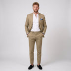 Beau | Men's Slim Fit Linen Suit, Two-Piece Suit | Animated Apparel
