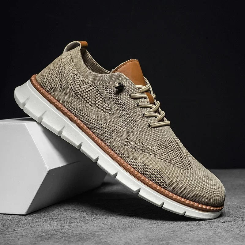 Darren | Men's Handcrafted Leather Walking Shoes, Breathable Comfort Shoes | Animated Apparel