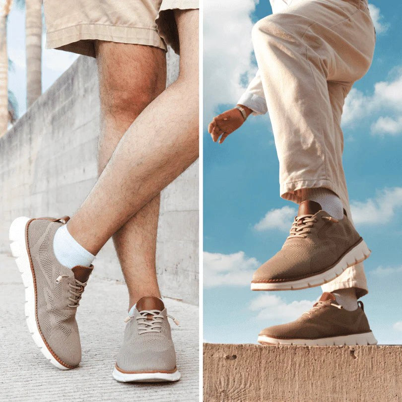 Darren | Men's Handcrafted Leather Walking Shoes, Breathable Comfort Shoes | Animated Apparel