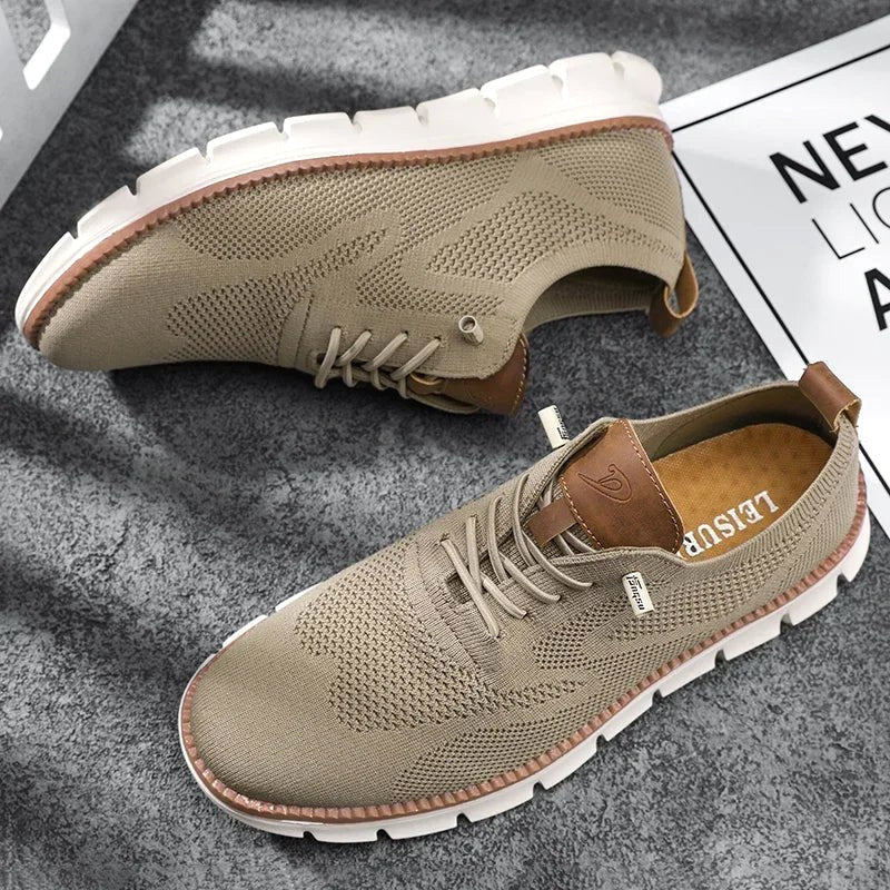 Darren | Men's Handcrafted Leather Walking Shoes, Breathable Comfort Shoes | Animated Apparel