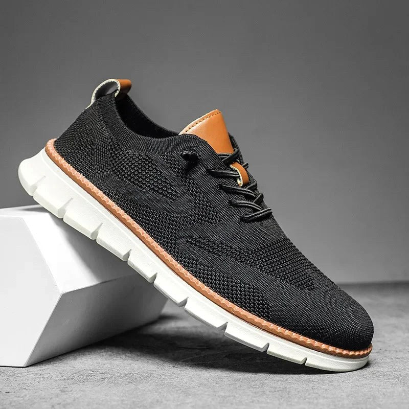Darren | Men's Handcrafted Leather Walking Shoes, Breathable Comfort Shoes | Animated Apparel
