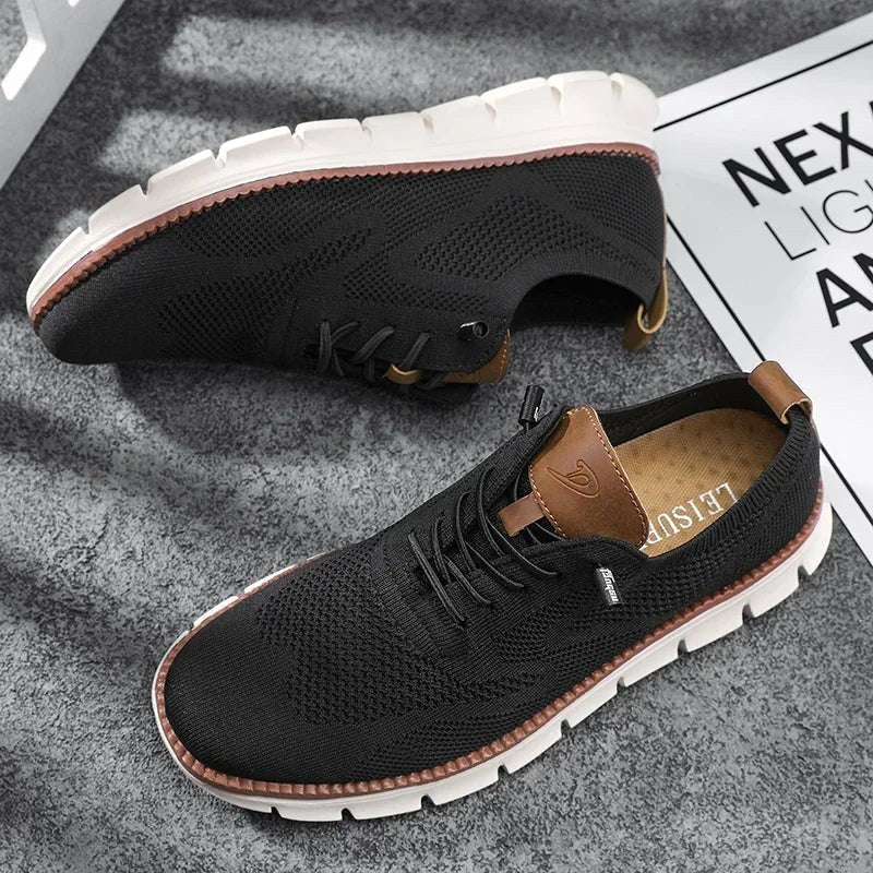 Darren | Men's Handcrafted Leather Walking Shoes, Breathable Comfort Shoes | Animated Apparel