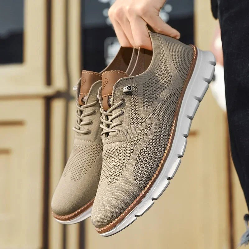 Darren | Men's Handcrafted Leather Walking Shoes, Breathable Comfort Shoes | Animated Apparel