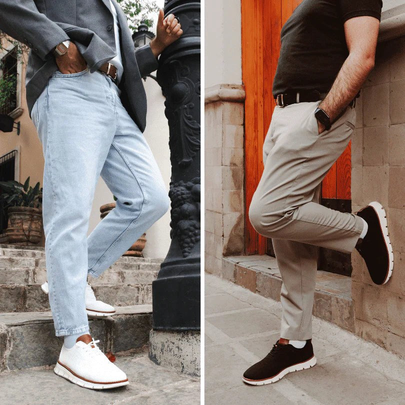 Darren | Men's Handcrafted Leather Walking Shoes, Breathable Comfort Shoes | Animated Apparel