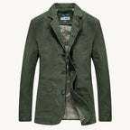 Dawson | Men's Lightweight Water-Resistant Jacket, Tailored Blazer Jacket | Animated Apparel | Army Green