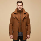 Dean | Men's Wool Blend Winter Coat, Structured Trench-Inspired Coat | Animated Apparel