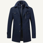 Dean | Men's Wool Blend Winter Coat, Structured Trench-Inspired Coat | Animated Apparel