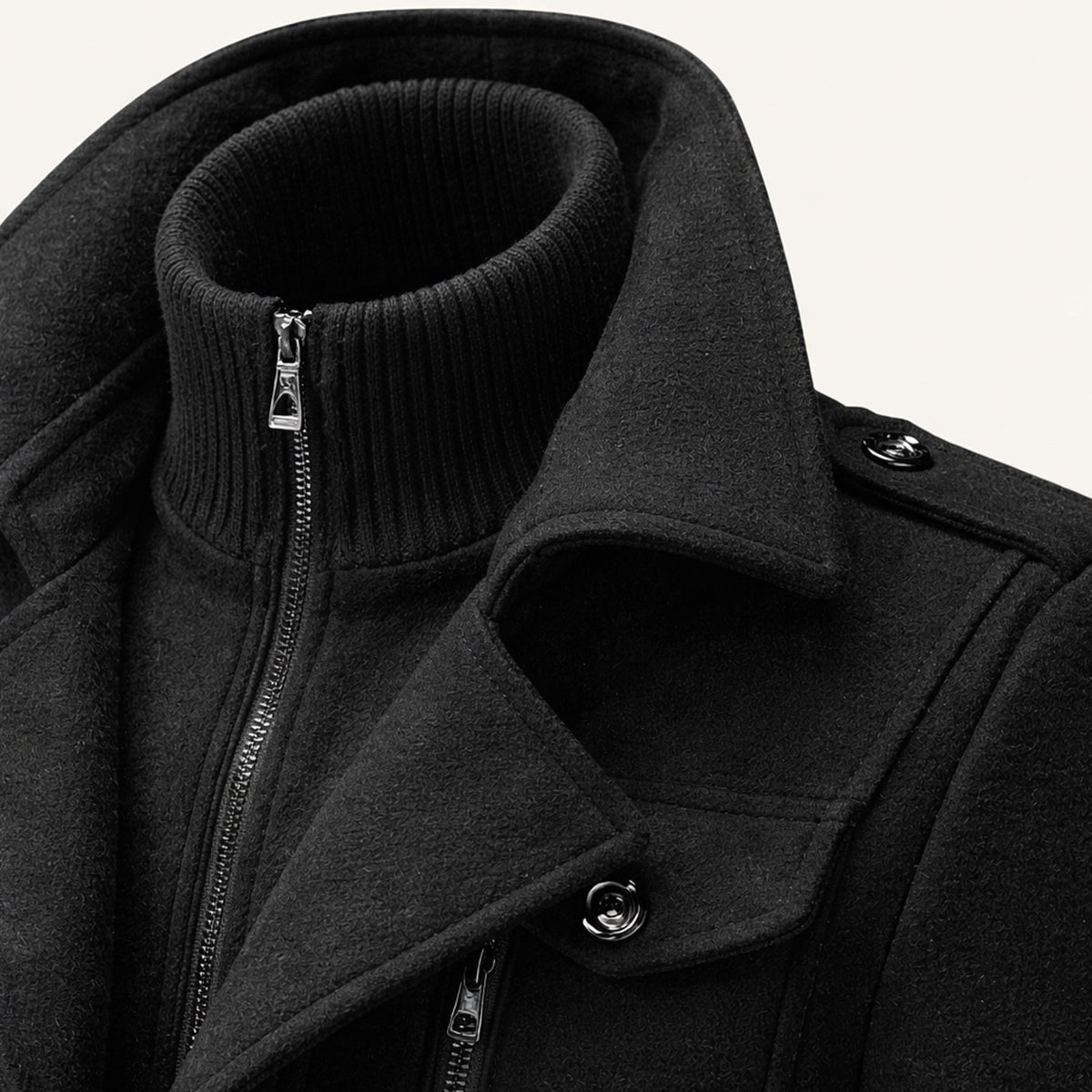 Dean | Men's Wool Blend Winter Coat, Structured Trench-Inspired Coat | Animated Apparel