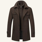 Dean | Men's Wool Blend Winter Coat, Structured Trench-Inspired Coat | Animated Apparel