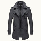 Dean | Men's Wool Blend Winter Coat, Structured Trench-Inspired Coat | Animated Apparel