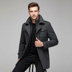 Dean | Men's Wool Blend Winter Coat, Structured Trench-Inspired Coat | Animated Apparel