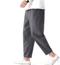 Declan | Men's Cropped Trousers with Drawstring Waist, Relaxed-Fit Casual Trousers | Animated Apparel