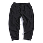Declan | Men's Cropped Trousers with Drawstring Waist, Relaxed-Fit Casual Trousers | Animated Apparel