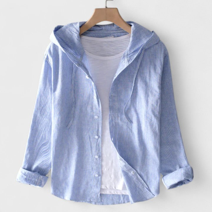 Delaney | Women's Elegant Hooded Blouse - image 5
