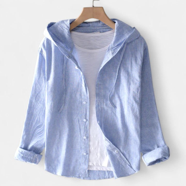 Delaney | Women's Elegant Hooded Blouse - image 6