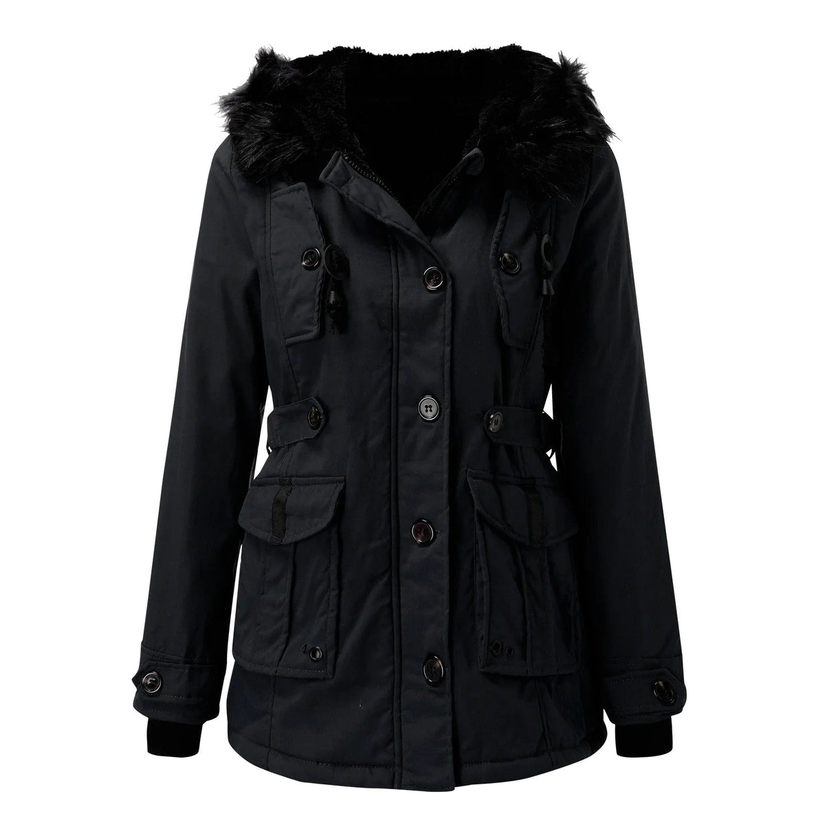 Delaney | Women's Hooded Parka Coat, Full-Length Winter Coat | Animated Apparel
