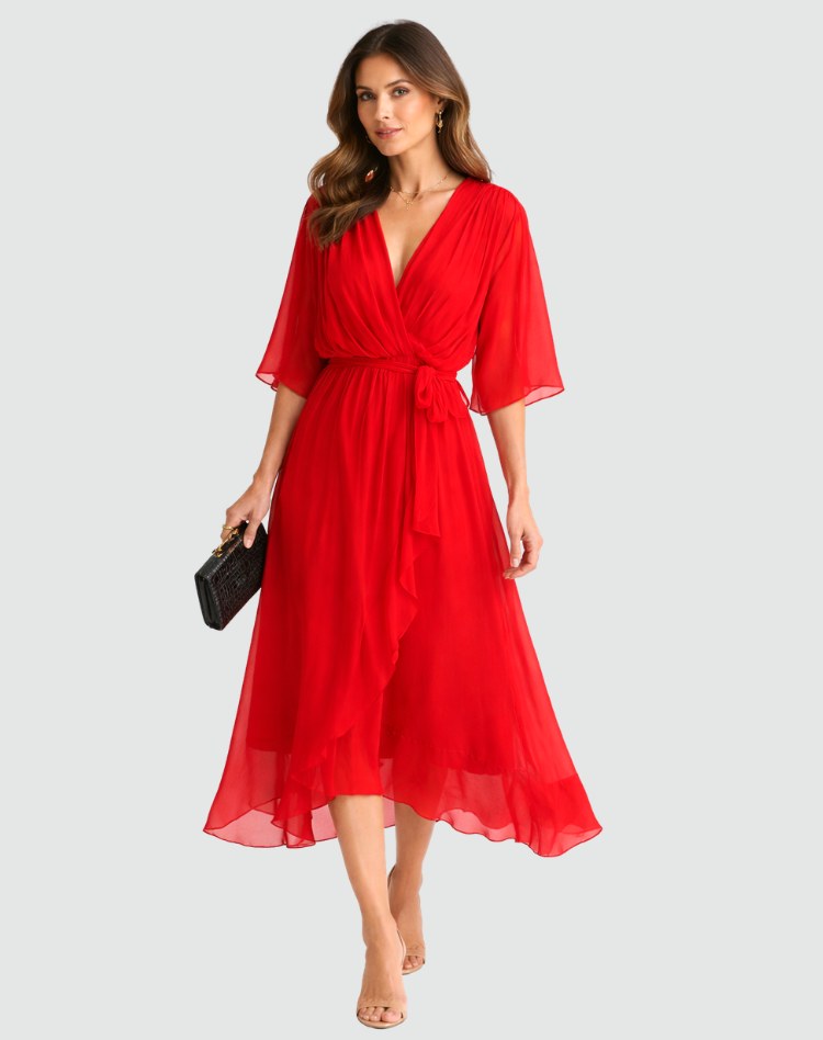 Delaney | Women's Wrap Maxi Dress - image 11