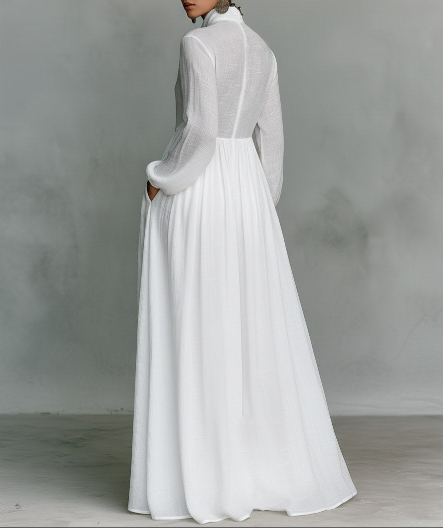Delilah | Women's Fluid Button Maxi Dress - Black