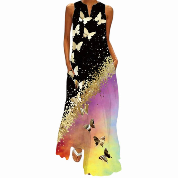Delilah | Women's Open Neckline Maxi Dress - White | Contour Floral