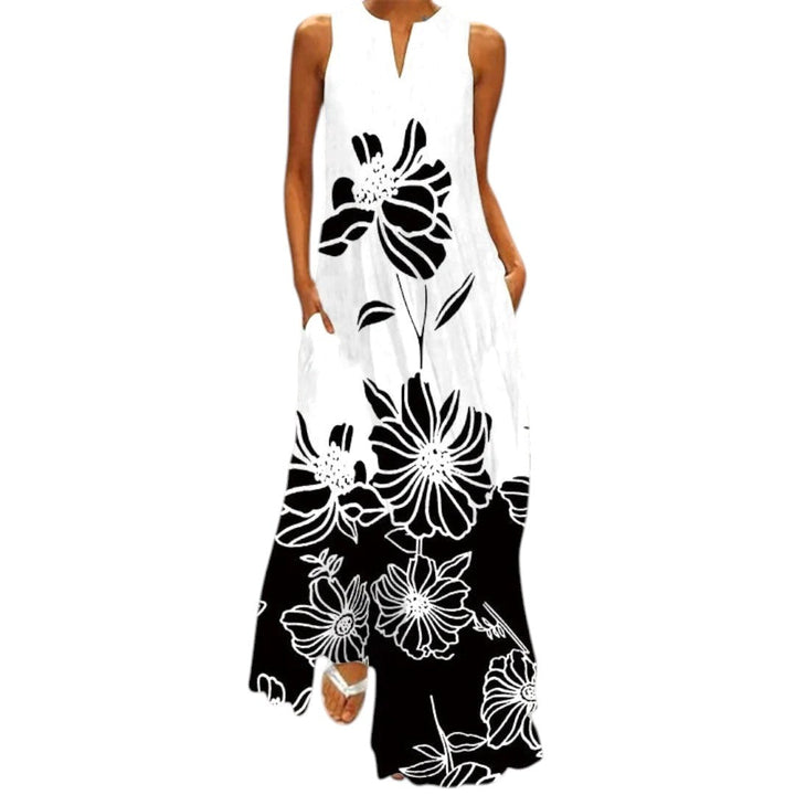 Delilah | Women's Open Neckline Maxi Dress - Black | Butterfly