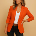 Delphine | Women's Fitted One-Button Blazer, Tailored Jacket | Animated Apparel