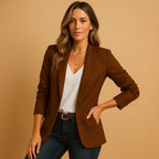Delphine | Women's Fitted One-Button Blazer, Tailored Jacket | Animated Apparel