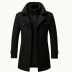 Derek | Women's Tailored Warm Coat, Structured Autumn Coat | Animated Apparel | Black