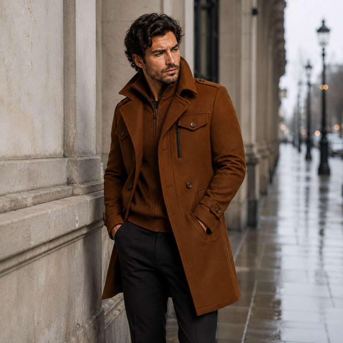 Derek | Women's Tailored Warm Coat, Structured Autumn Coat | Animated Apparel