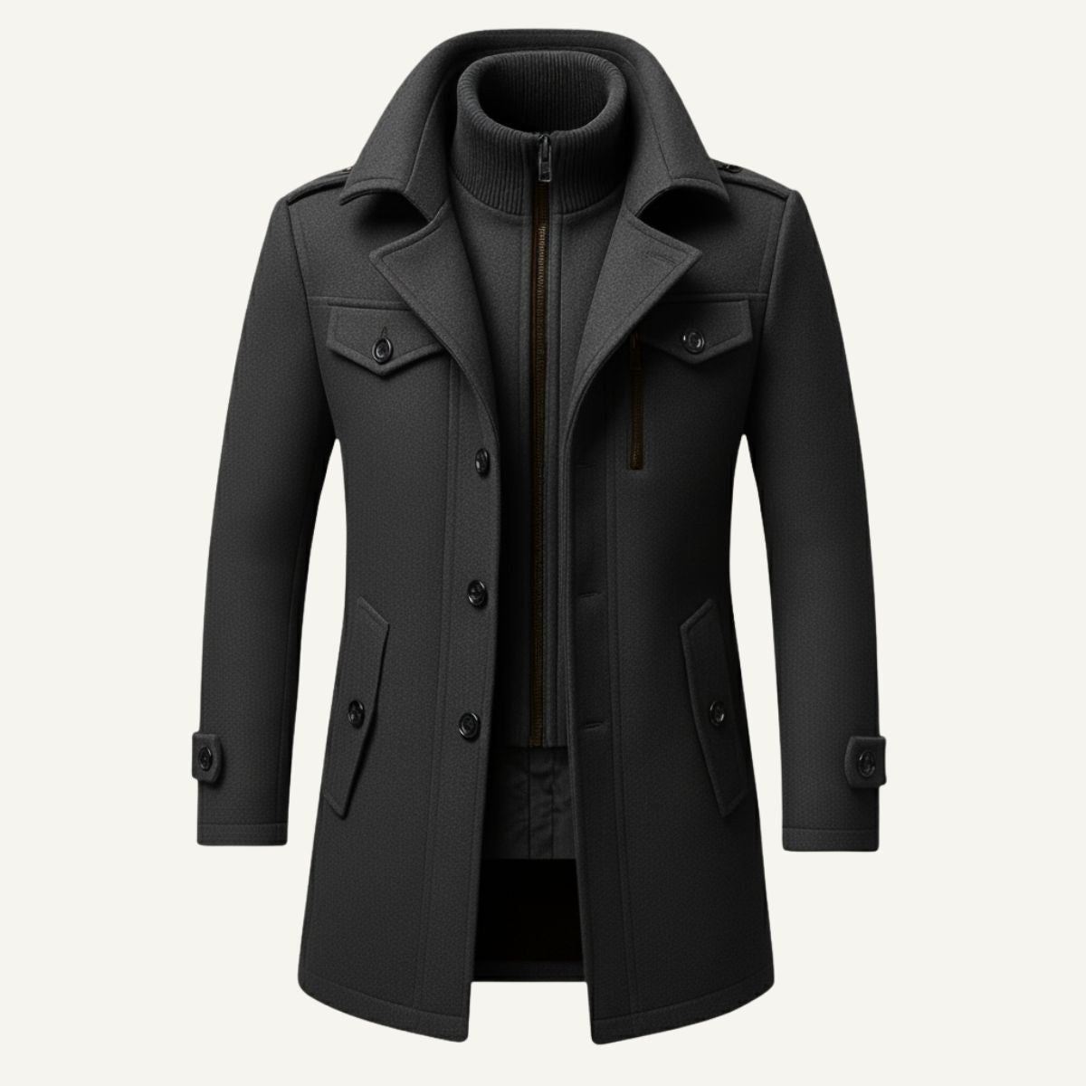 Derek | Women's Tailored Warm Coat, Structured Autumn Coat | Animated Apparel
