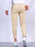 Desmond | Men's Skinny-Fit Stretch Chinos, Contemporary Tapered Trousers | Animated Apparel