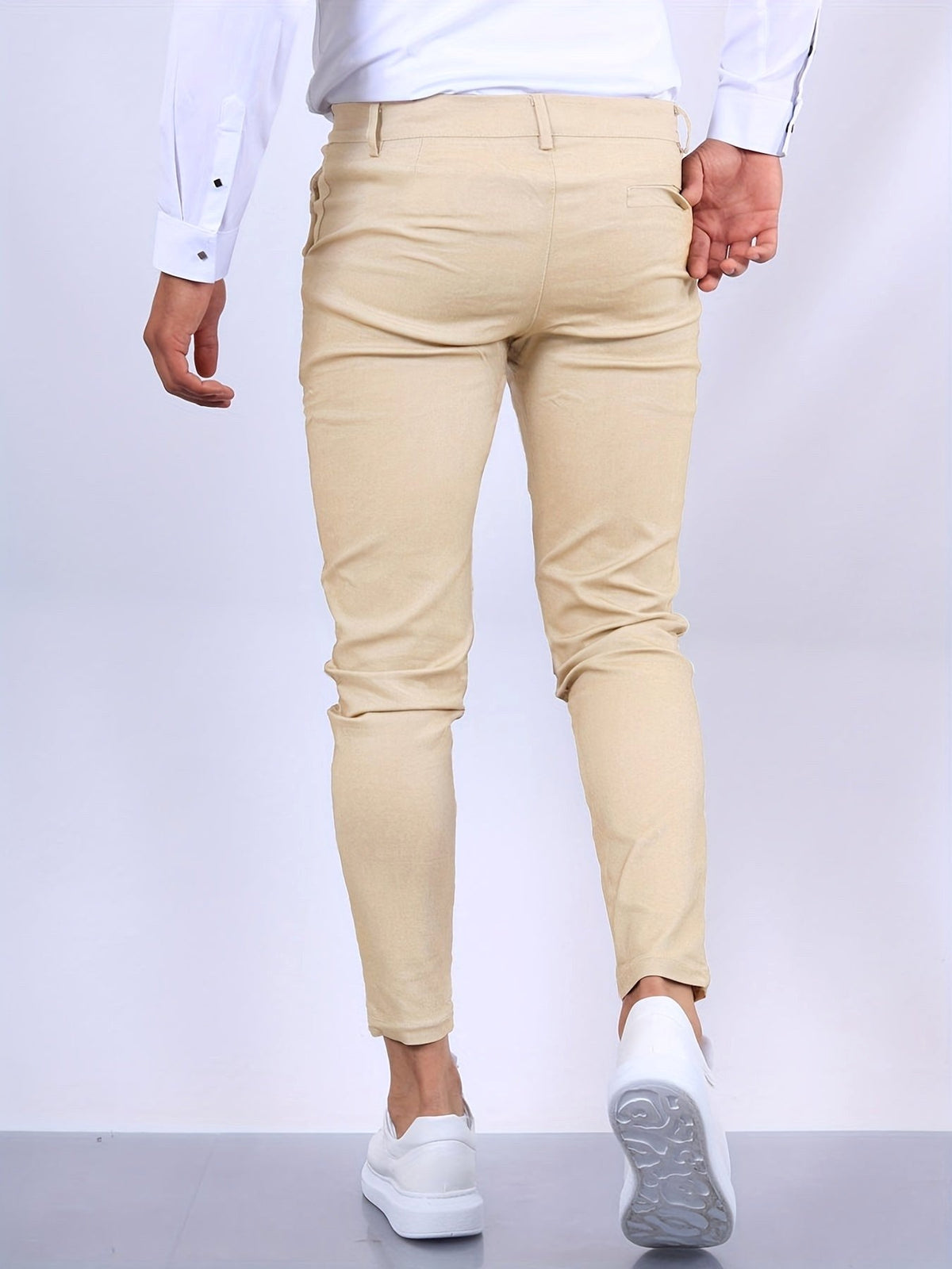 Desmond | Men's Skinny-Fit Stretch Chinos, Contemporary Tapered Trousers | Animated Apparel