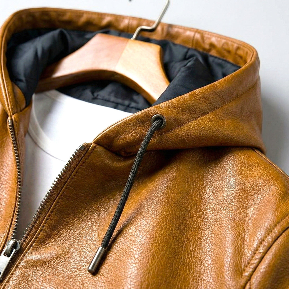 Devin | Men's Hooded Jacket with Clean Lines, Structured Autumn Jacket | Animated Apparel | Gray