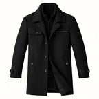 Devin | Men's Wool Blend Jacket, Tailored Smart Jacket | Animated Apparel | Black