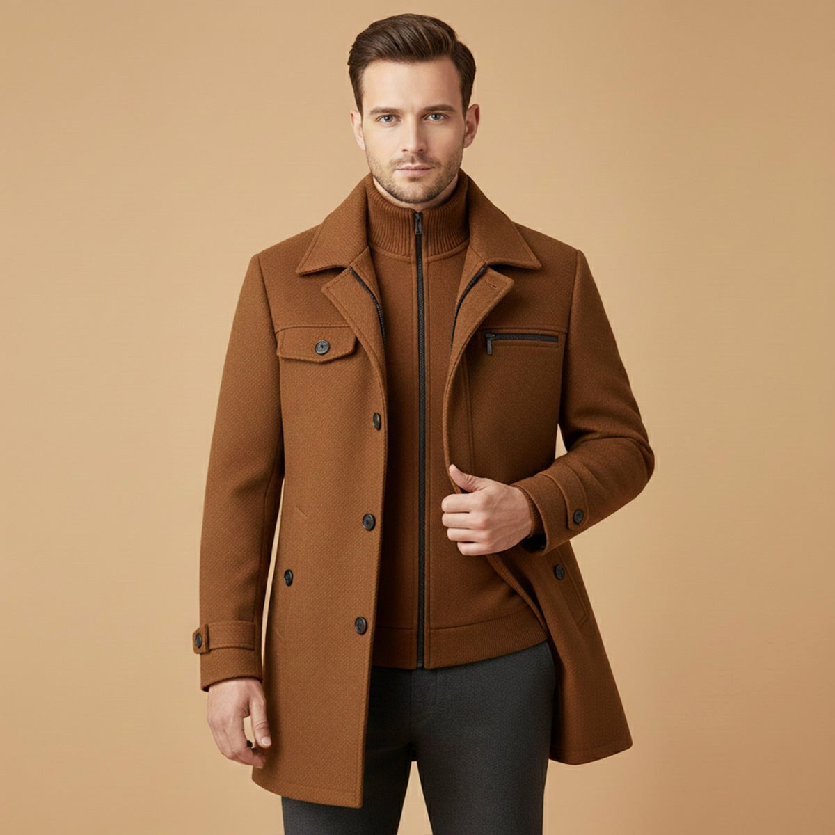 Devin | Men's Wool Blend Jacket, Tailored Smart Jacket | Animated Apparel