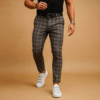 Dominic | Men's Check Trousers, Modern Tailored Trousers | Animated Apparel