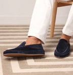 Bennett | Men's Slip-On Loafers with Cushioned Sole, Smart Casual Loafers | Animated Apparel | Navy