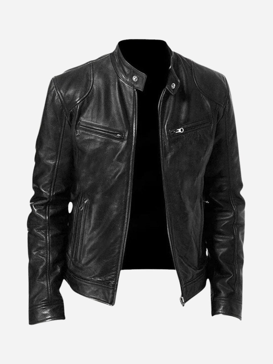 Douglas | Men's Premium Leather Jacket, Classic Tailored Jacket | Animated Apparel
