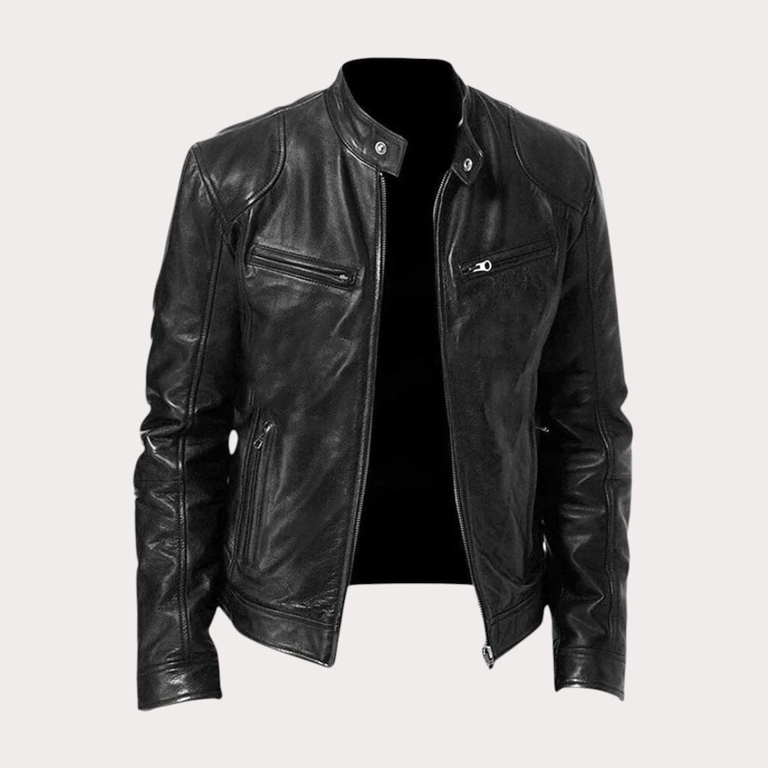 Douglas | Men's Premium Leather Jacket, Classic Tailored Jacket | Animated Apparel
