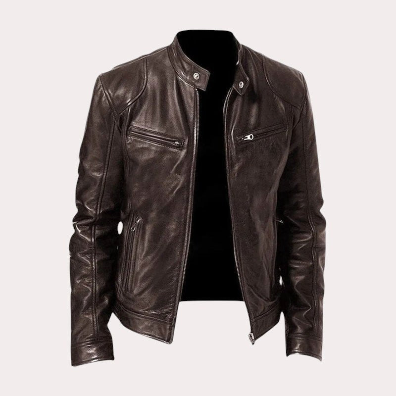 Douglas | Men's Premium Leather Jacket, Classic Tailored Jacket | Animated Apparel