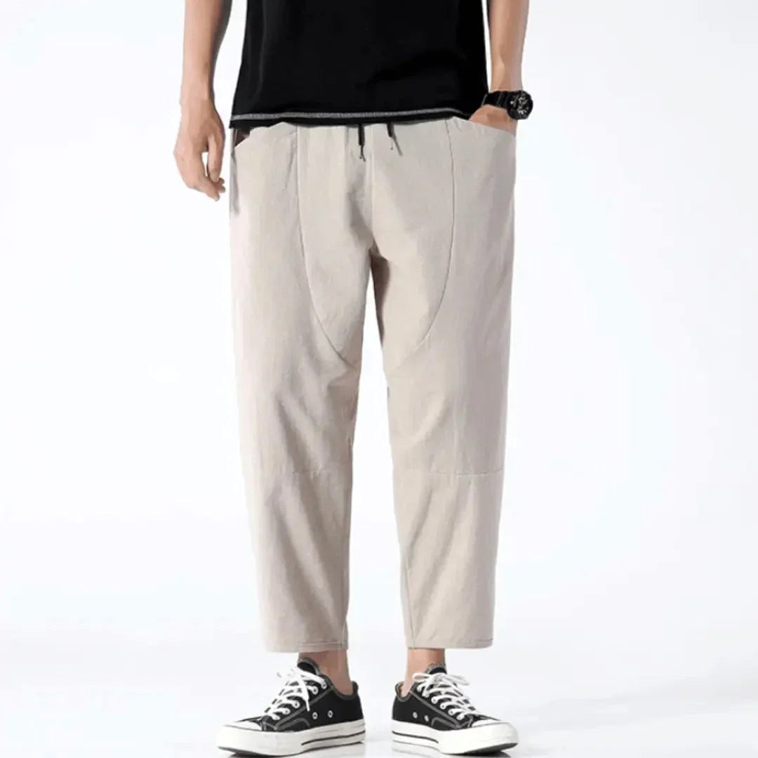 Thomas | Men's Tapered Drawstring Trousers, Relaxed Fit Trousers | Animated Apparel