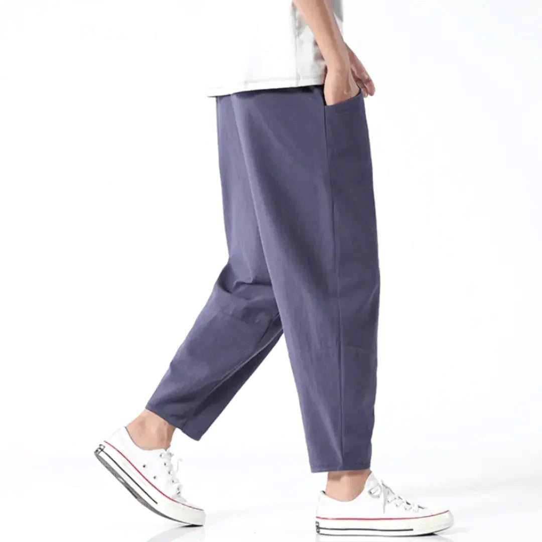 Thomas | Men's Tapered Drawstring Trousers, Relaxed Fit Trousers | Animated Apparel