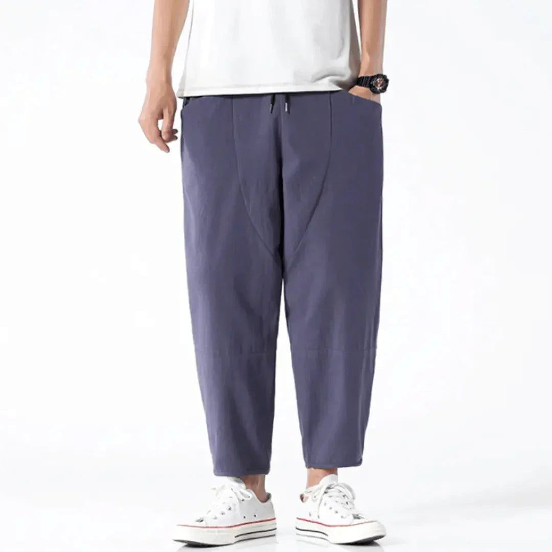 Thomas | Men's Tapered Drawstring Trousers, Relaxed Fit Trousers | Animated Apparel