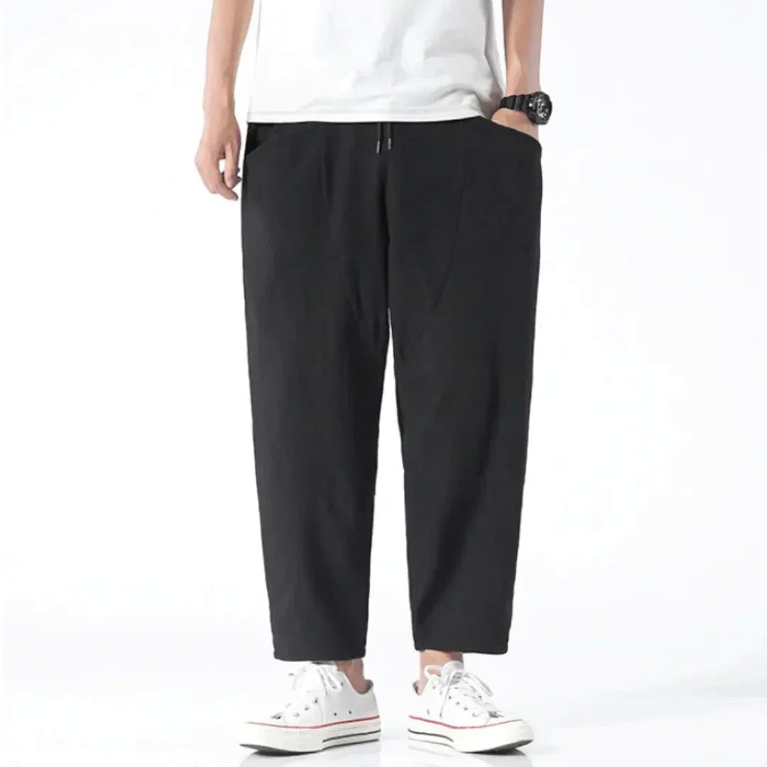 Thomas | Men's Tapered Drawstring Trousers, Relaxed Fit Trousers | Animated Apparel