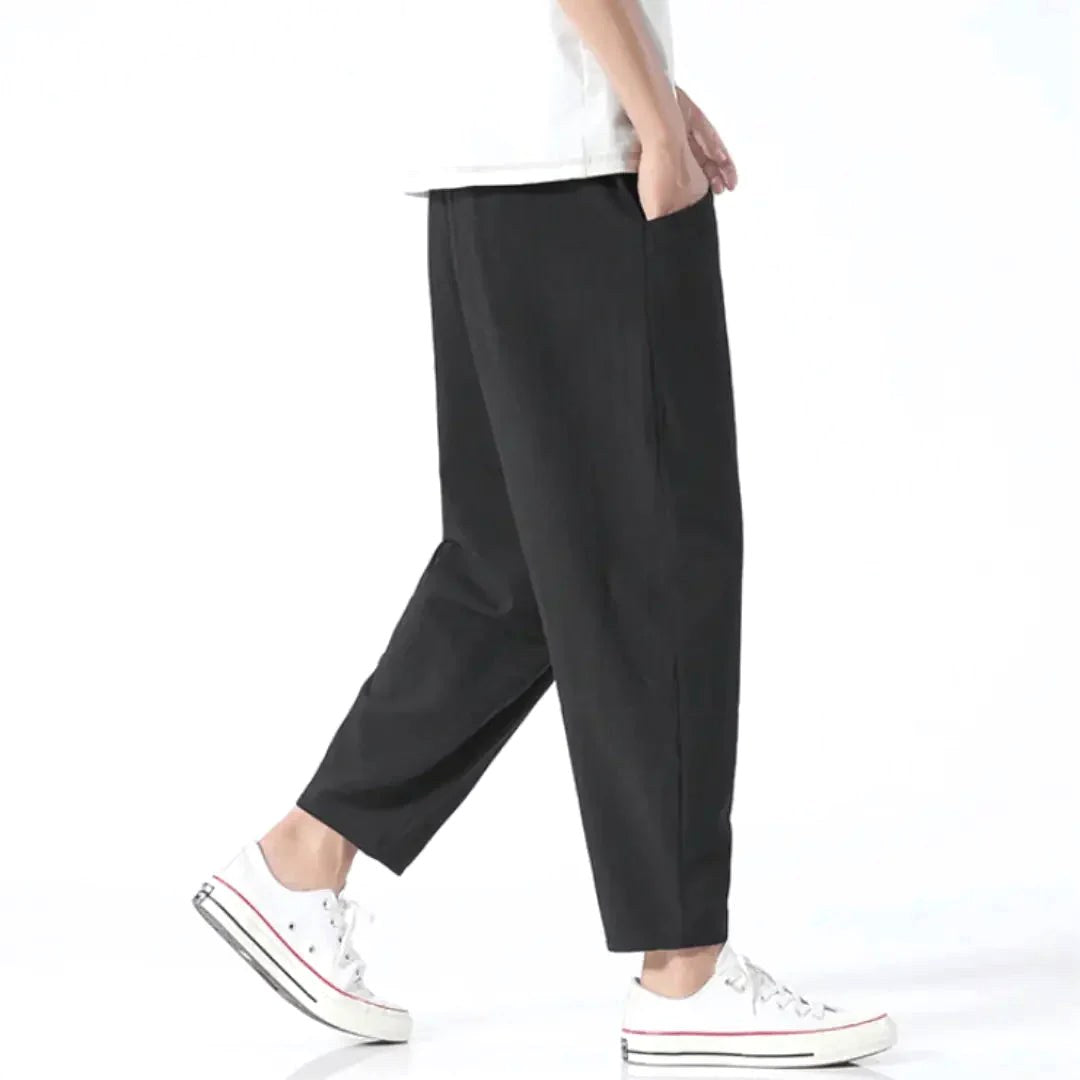 Thomas | Men's Tapered Drawstring Trousers, Relaxed Fit Trousers | Animated Apparel