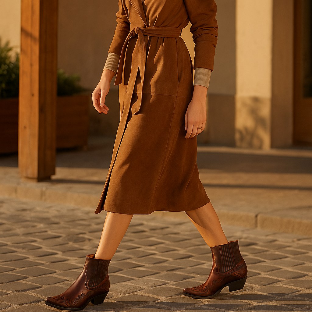 Edith | Women's Leather Cowboy Boots, Western Style Ankle Boots | Animated Apparel