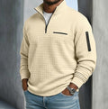 Christopher | Men's Long Sleeve Waffle Knit Jumper, Relaxed Fit Everyday Jumper | Animated Apparel