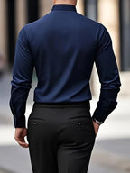 Edward | Men's Long-Sleeved Breathable Shirt, Slim-Fit Smart Shirt | Animated Apparel
