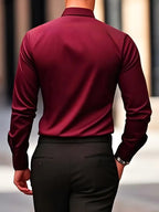 Edward | Men's Long-Sleeved Breathable Shirt, Slim-Fit Smart Shirt | Animated Apparel